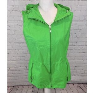 Talbots Bright Green Hooded Vest